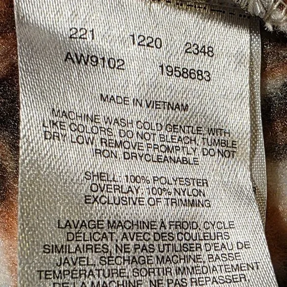 COLUMBIA ( 3X ) BENTON SPRINGS Fleece/Off White Cropped Pullover - Picture 7 of 8